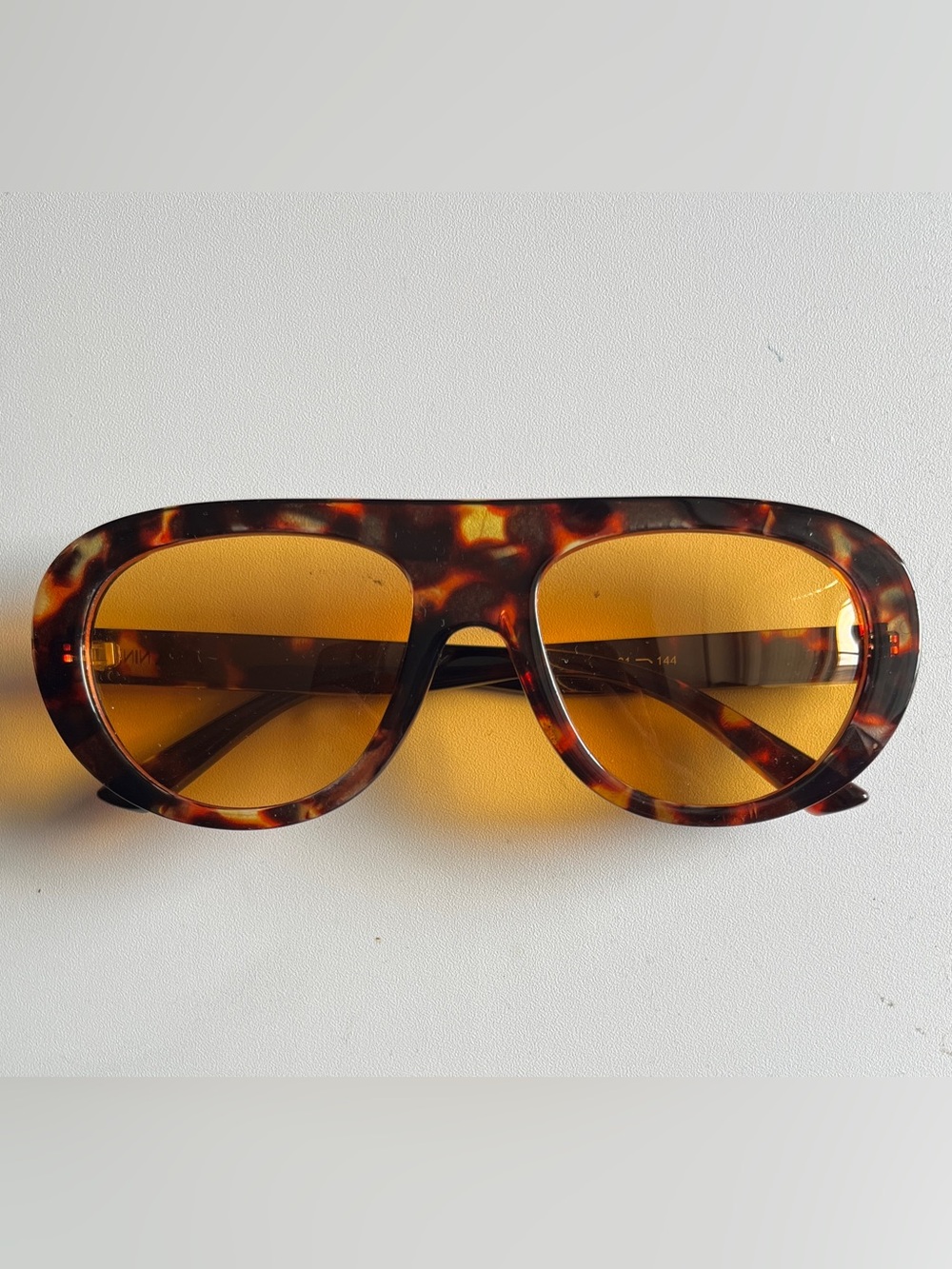 Fifth & Ninth Tortoiseshell Square Sunglasses with Amber Lenses